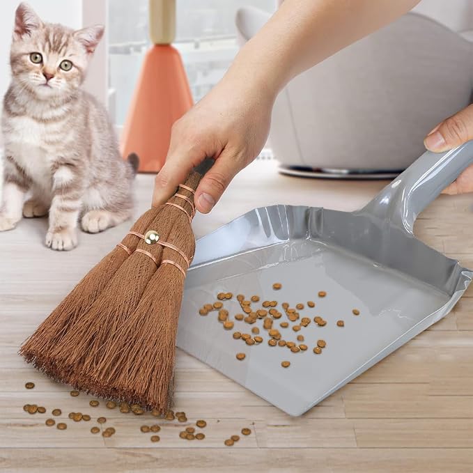 Small Metal Dust Pan and Brush for Fireplace - Image 2