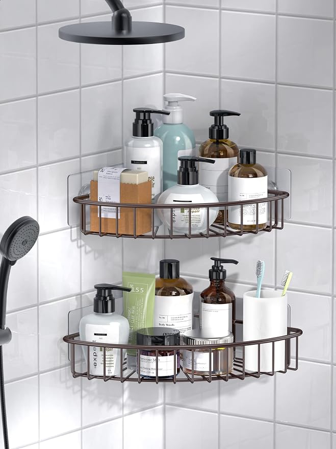 SMARTAKE 2-Pack Corner Shower Caddy, SUS304 Stainless Steel - Image 3