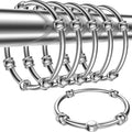 Shower Curtain Hooks, Rust Proof Metal Decorative Shower Rings by DABIDYOU