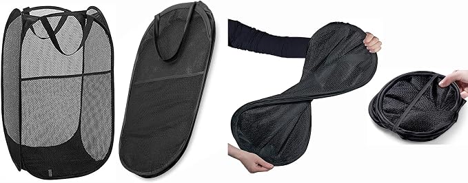 Pop Up Laundry Hampers, Collapsible Mesh Laundry Baskets - Image 6