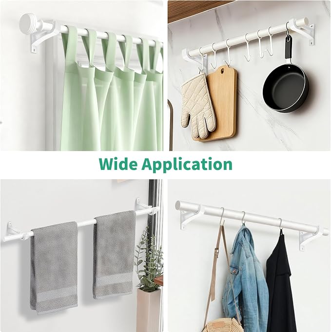 KOLAKO Curtain Rod Bracket, 10 Pack Heavy Duty Holders, Drapery Support Brackets - Image 8