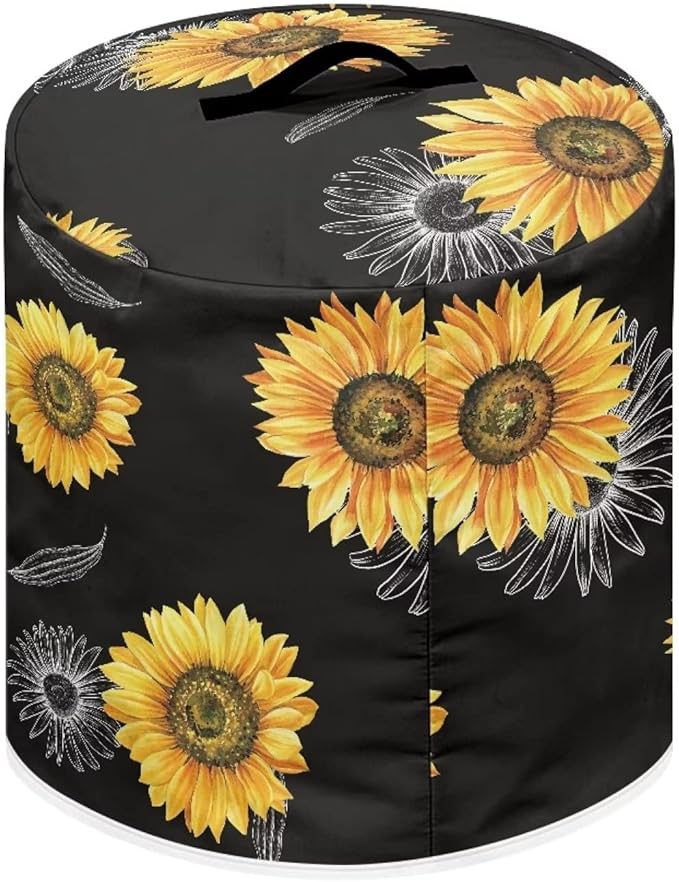 Sunflower Print Pressure Cooker Cover 8 qt,Kitchen Appliance Dust Cover Protective Cover with Pockets for Electric Pressure Cooker Air Fryer Rice Cooker Steamer