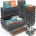 25 PCS Plastic Drawer Organizer, Versatile Organizer Trays & storage Bins | by SpaceHacks