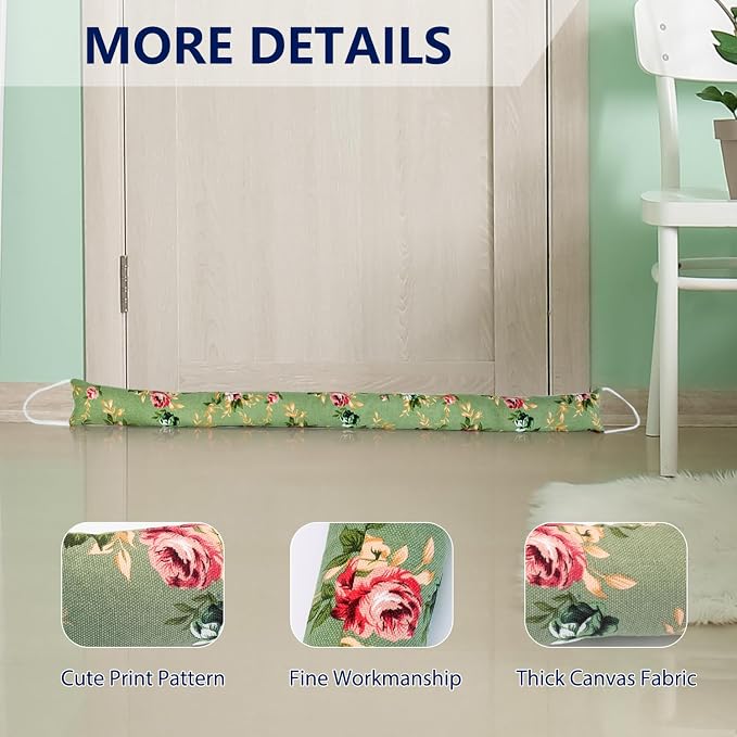 2 Pack 32 Inch 2.8 Inch Wide Slim Under Door Blocker Door Draft Stopper - Image 5