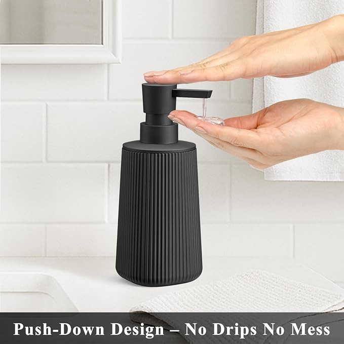 Black 2 Pack Hand Soap Dispensers Set | - Image 2