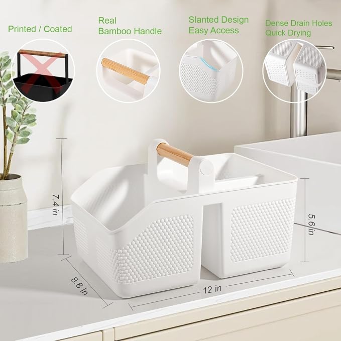 Plastic Shower Caddy Portable Shower Basket - Image 5