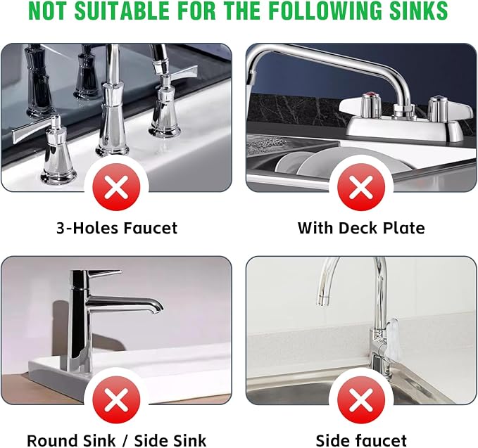 Kitchen Sink Splash Guard, Silicone Faucet Mat, 8.3 x 5.7 Inch | Soap Dish Pad - Image 5
