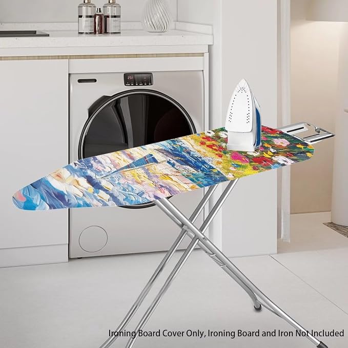 Easy Installation 15x54 Oil Art Sailboat Floral Print Ironing Board Cover - Image 2