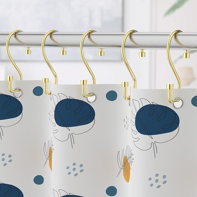 Goowin Shower Curtain Hooks, Rustproof Gold Shower Curtain Hooks, Kitchen - Image 2