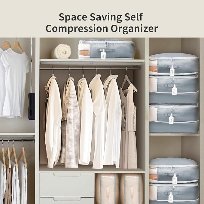 DIMJ Comforter Storage Bag - 110L Large Capacity Ultra Space Saving Self - Image 7