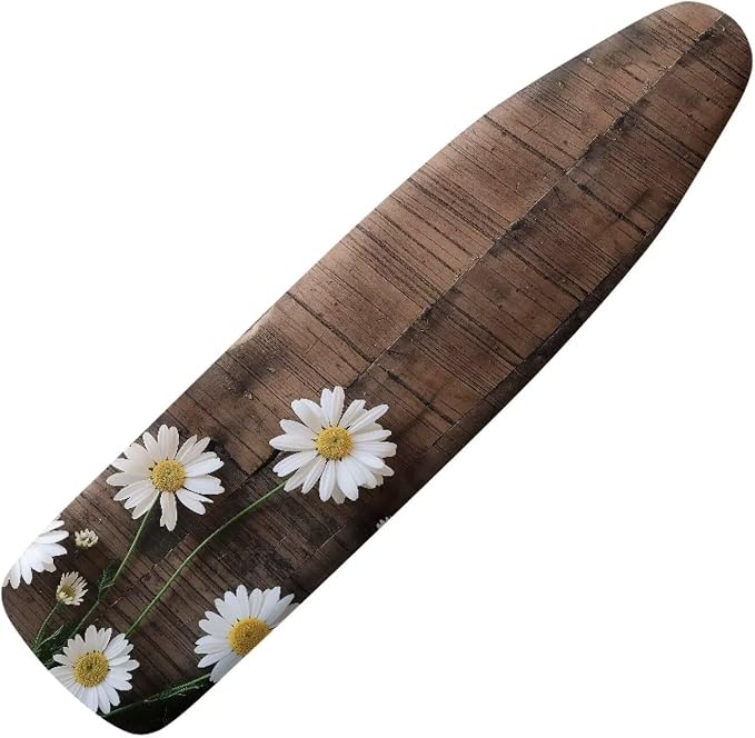 Wood Dasiy Floral Ironing Board Pad Ironing Board Cover and Pad 15" x 54" by Hinthetall
