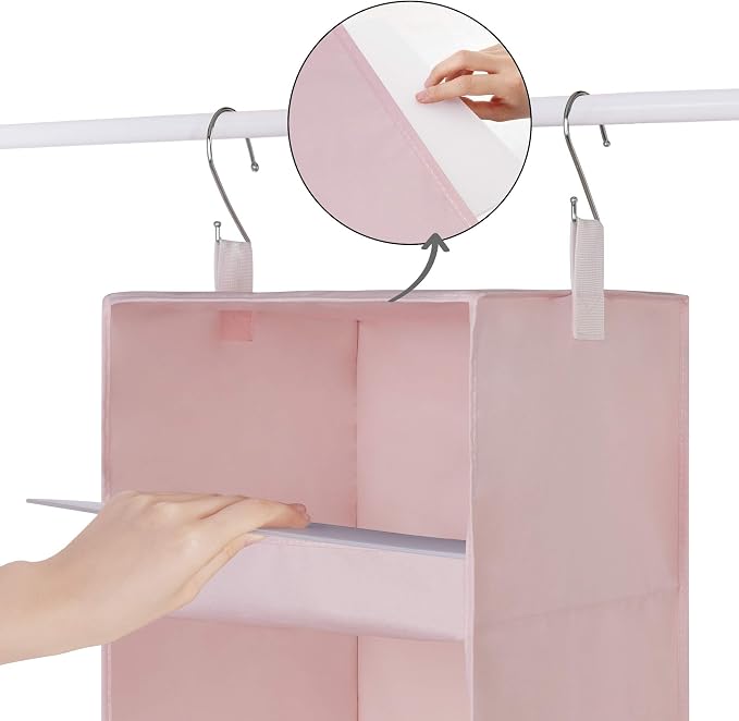 GRANNY SAYS 3-Shelf Hanging Closet Organizer, Foldable Storage, No-Sag Support - Image 7