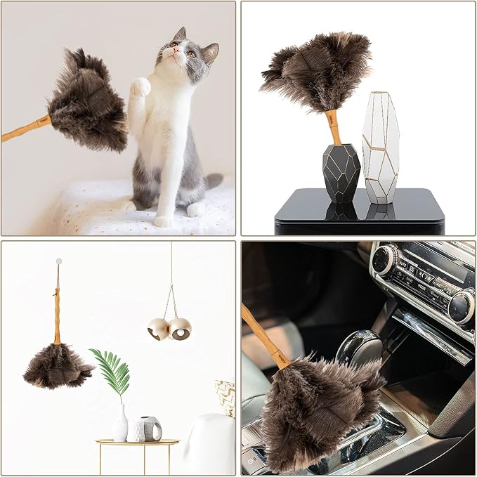Aldwin 16" Gray Ostrich Feather Duster - Image 6