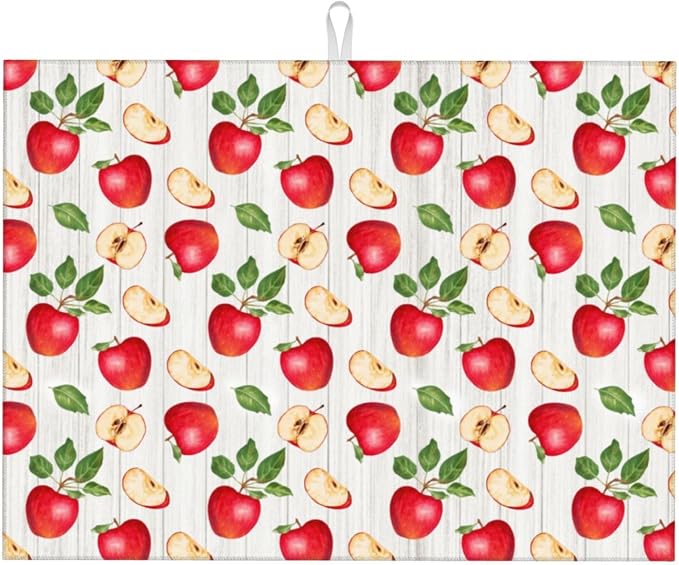 Apple Orchard Wood Grain Dish Drying Mat by indokyeyqaz
