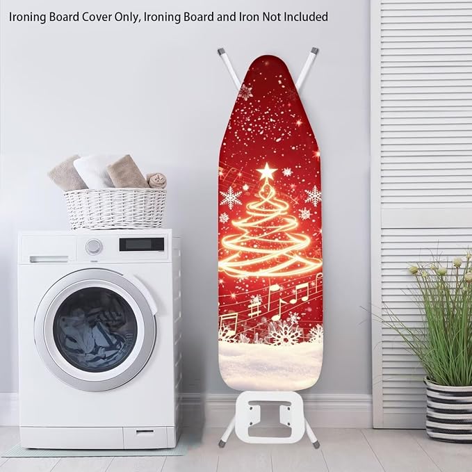 Christmas Tree Ironing Board Cover and Pad 15x54 Inch Standard Size Iron Board - Image 3