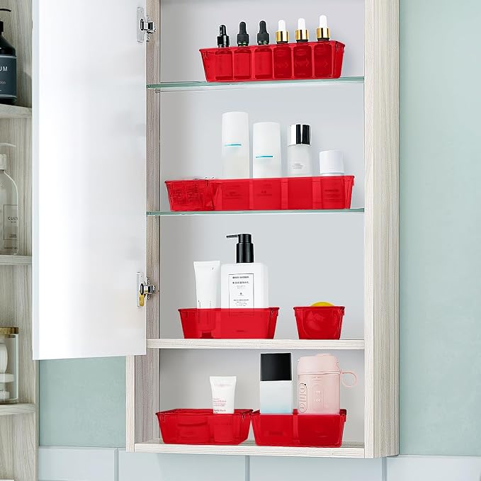 25 PCS Plastic Drawer Organizer Set, Makeup Organizers and Storage Bins | 4 - Image 6
