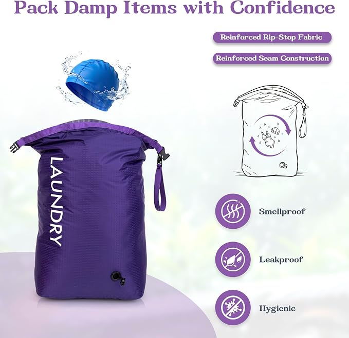Travel Laundry Bag, Vacuum Compression Dirty Clothes Travel Bag - Image 3