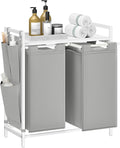 VASAGLE Laundry Hamper with Shelf, 2 Pull-Out Bags, 2 x 12.1 Gallons by Unknown