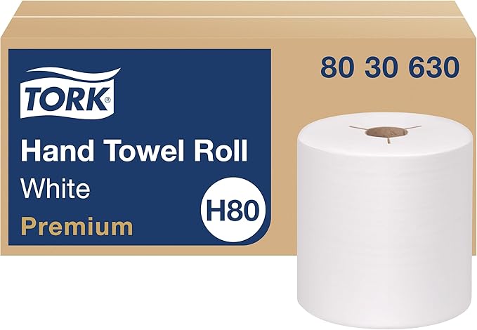 Tork Roll Hand Towel White H80, 6 rolls by Tork