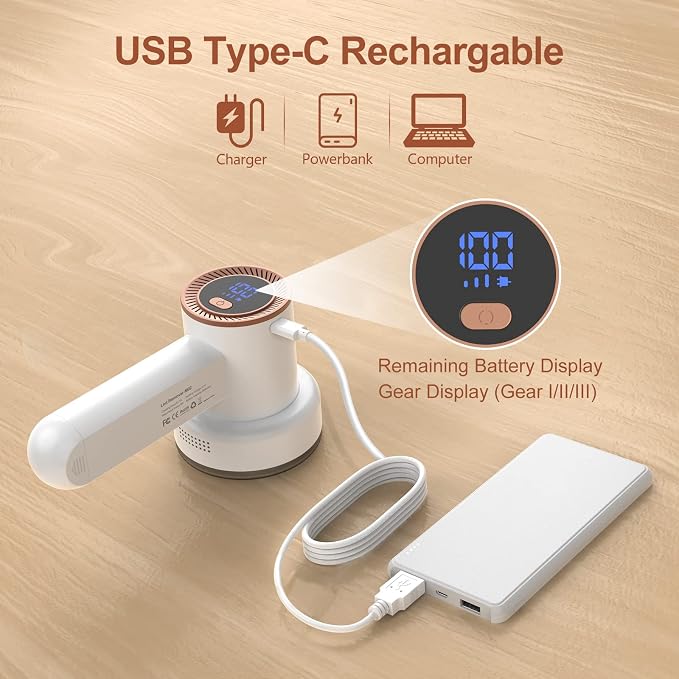 HOMEASY Fabric Shaver, Rechargeable Lint Remover - Image 2