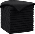 AIDEA Black Microfiber Cleaning Cloth-12PK, Absorbent Cleaning Rags 12"x12" | by AIDEAHOME