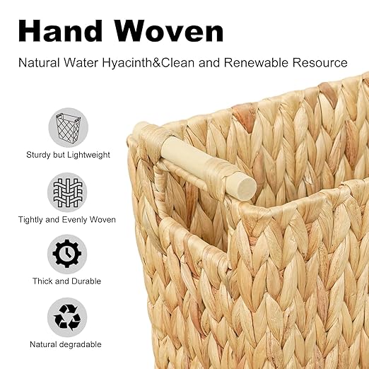Coeusy 6 Gallon Wicker Trash Can - Image 5
