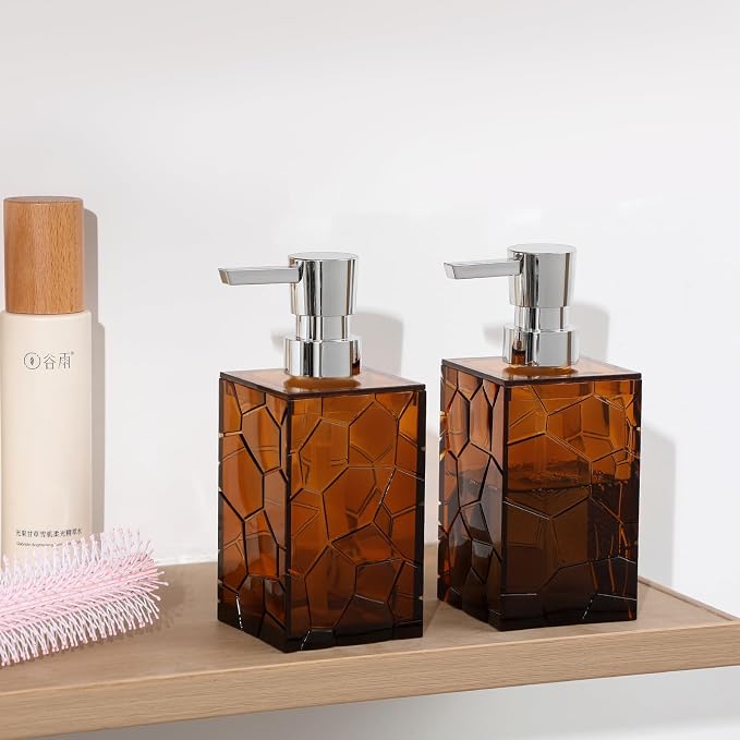 Hand Soap Dispenser, Amber | BPA-Free, Plastic Empty Liquid Container - Image 4