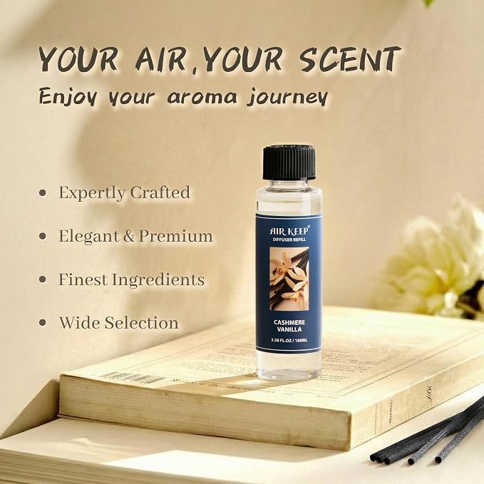 Reed Diffuser Oil Refill/Cashmere Vanilla/3.38 oz / 1 Pack/Air Freshener & - Image 2