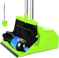 Broom and Dustpan Set for Home, ZeroGap Lip, Upright Storage Broom Combo for by Tiumso