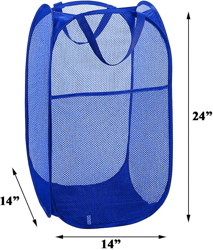 Mesh Laundry Hamper, Pop Up Laundry Basket, Collapsible Clothes Storage Bin - Image 2