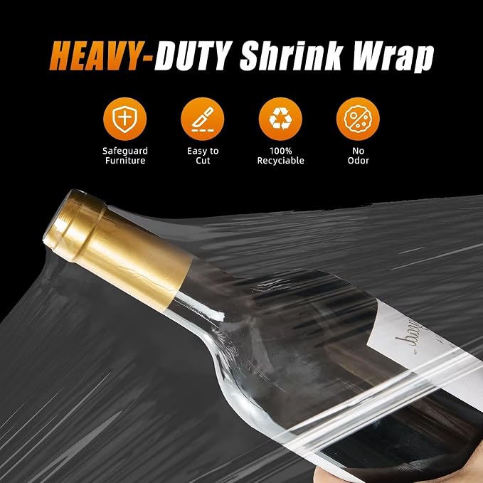 Stretch Film Shrink Wrap for Moving Supplies x 1000ft, Industrial Strength - Image 3