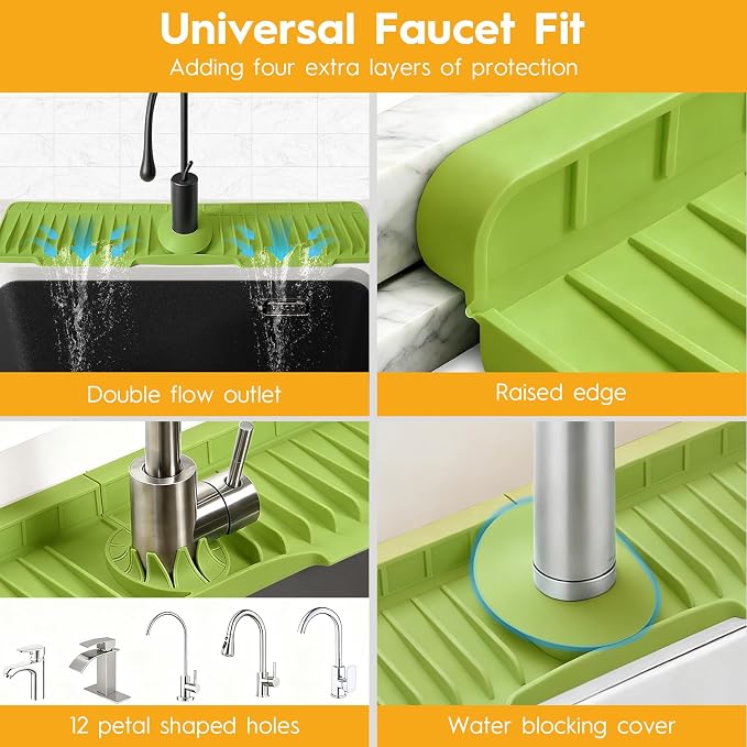 24" Silicone Faucet Mat for Kitchen Sink of The Lastest, Kitchen Sink Water - Image 7