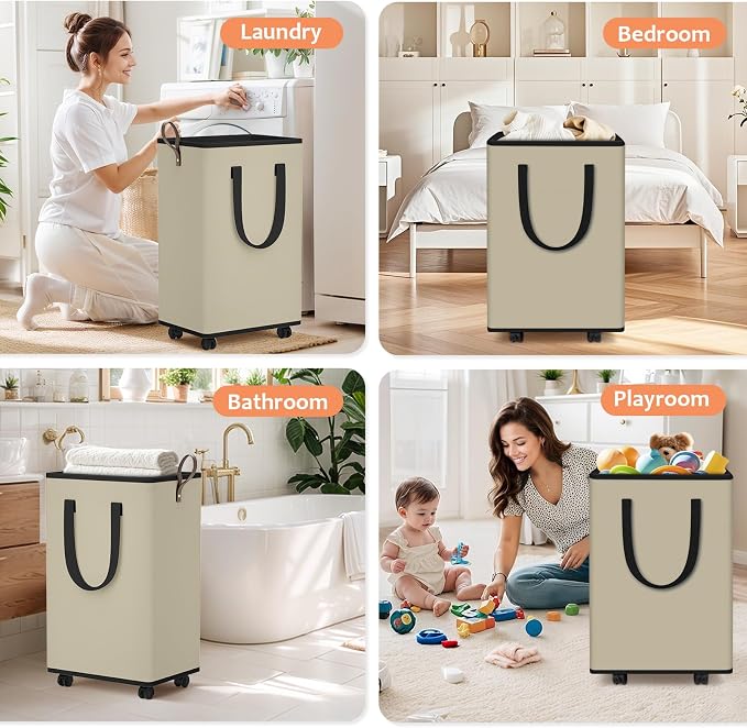 SpaceTrove Rolling Laundry Basket - Image 6