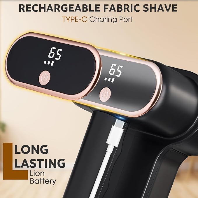 Dual Motors Rechargeable Fabric Shaver, 3-Speed Lint Remover - Image 3