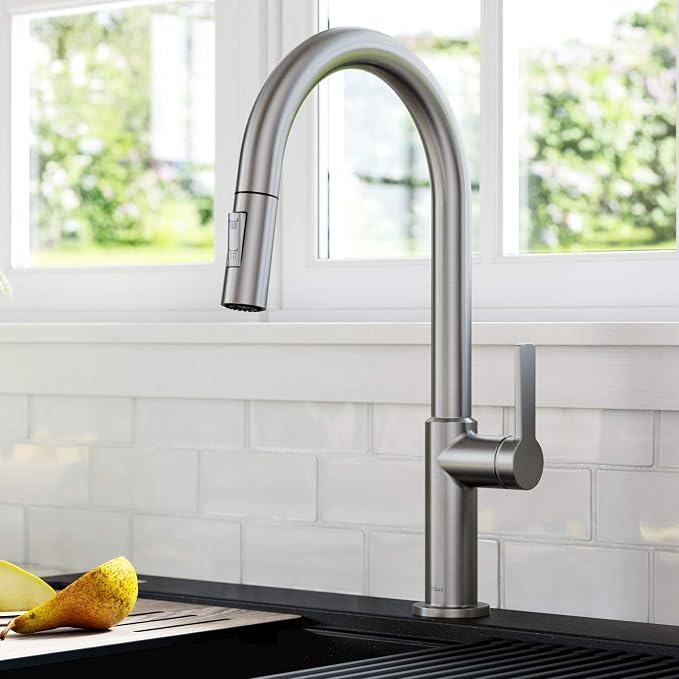 KRAUS Spot Free Stainless Steel Pull Down Kitchen Faucet KPF-2820SFS | - Image 2