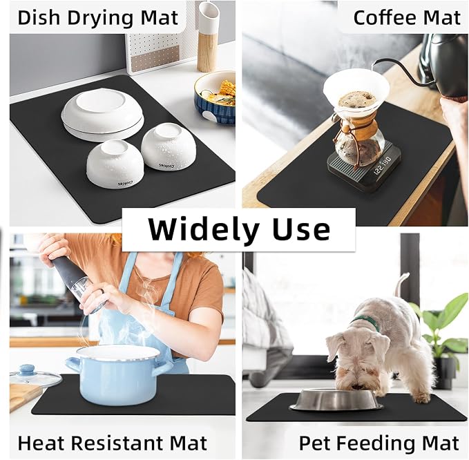 LOPNUR Large Dish Drying Mat for Kitchen Counter, Quick-Drying & Heat-Resistant - Image 7