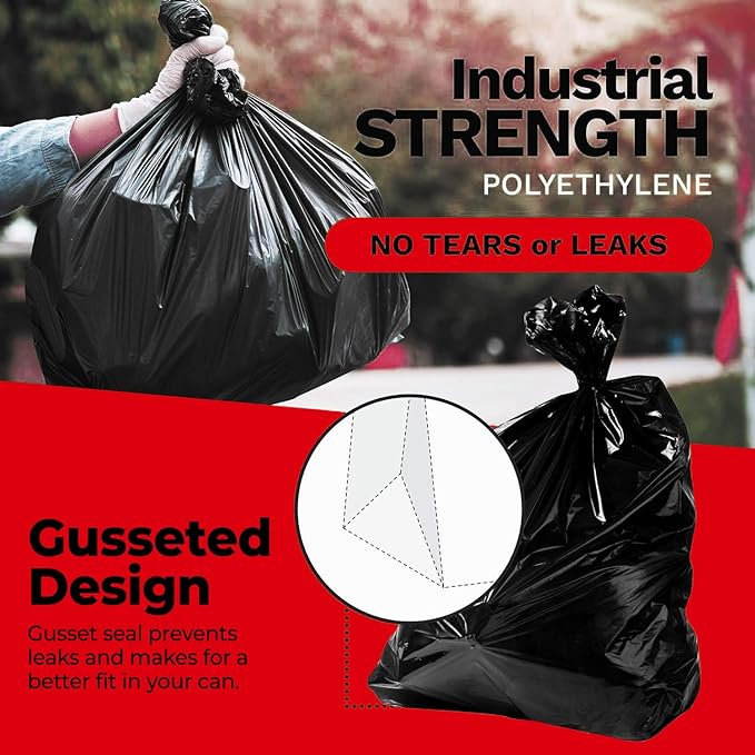 ToughBag 55-60 Gallon Heavy Duty Trash Bags, Made in USA - Image 4