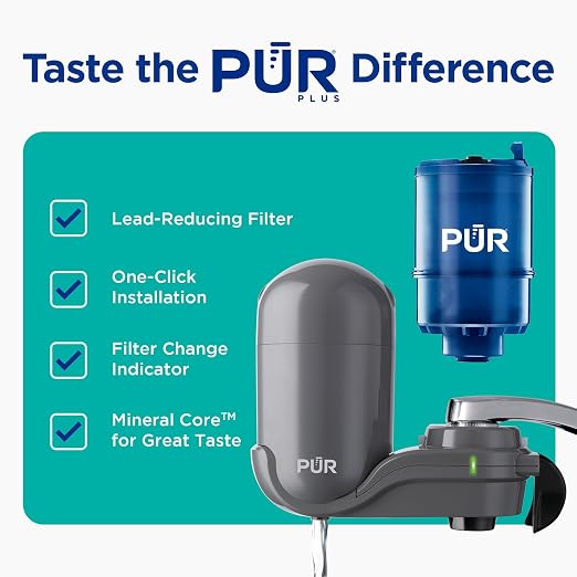 PUR Plus Faucet-Mount Water Filtration System, Lead-Reducing Filter, 100-Gallon - Image 2