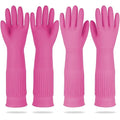 Mamison Rubber Dishwashing Gloves, Non-Slip Kitchen, 2 Pairs | Korean natural by QualityKitchenandHome