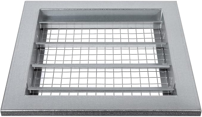 Repa Market 9" x 9" Inch Heavy Duty Exhaust Vent with Wire Mesh Screen - Air Intake Wall Louvered Vent Grille - Steel Outdoor HVAC Vent Register - HVAC Crawl Space Durable Air Gable Vent