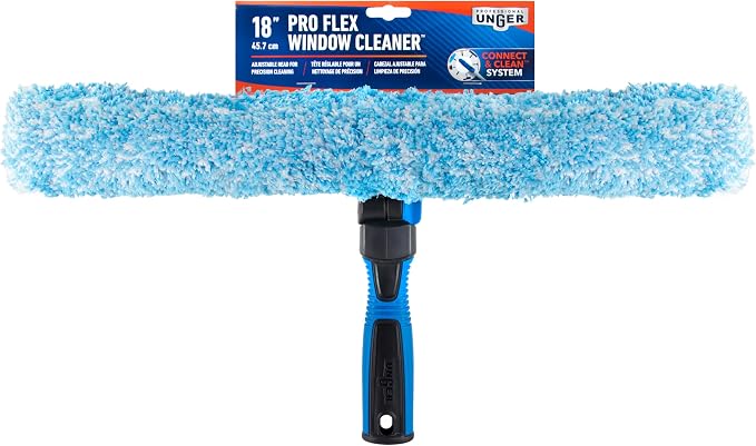 Unger Professional Connect and Clean 18” Proflex 2-in-1 Squeegee and Scrubber - Image 12