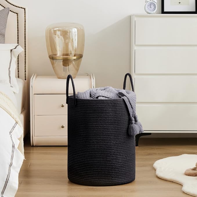 YOUDENOVA Woven Rope Laundry Hamper Basket, 72L Blanket Basket - Image 5