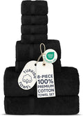 Chakir Turkish Linens 100% Cotton 8-Piece Towel Set, Oeko-Tex Certified by ChakirTurkishLinens