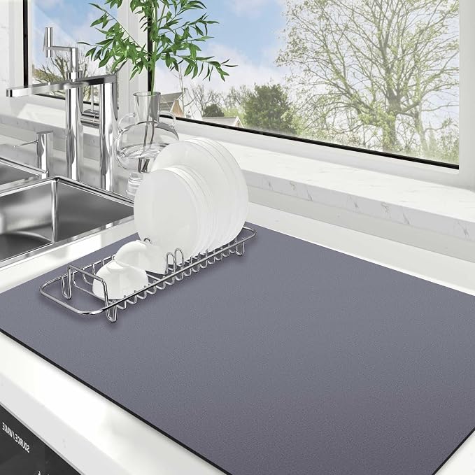 Dish Drying Mat Absorbent Dish Drying Mats by WiseLife