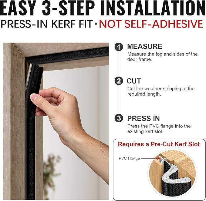 Litaibai Kerf Weather Stripping Door Seal - Image 8