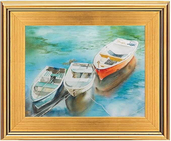 Creative Mark Plein Air Style Frame, Hand Leafed Gold, 3x4-2.75" Wide Moulding with 1/2" Rabbet Depth, Open Back W/O Glazing, Museum Quality, For Art Panels, Stretched Canvas, Pictures & More