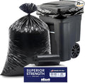 Plasticplace 64-65 Gallon Black Trash Bags, Heavy Duty Toter Can Liners by Plasticplace