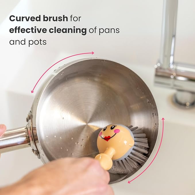 Vigar Dolls Dish Brush with Handle and Holder - Image 4