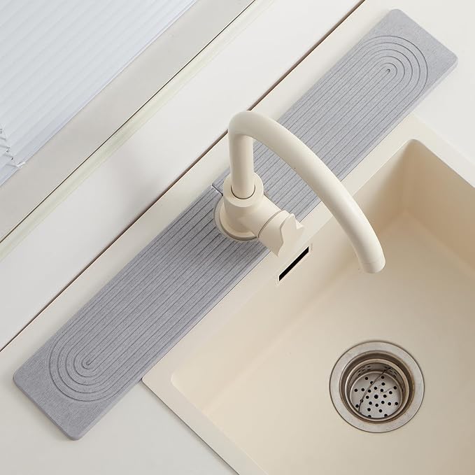 Fast Drying Stone Faucet Mat for Kitchen Sink - Image 8