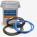 Trash Can Bands Set of 3, Fits 32 to 55 Gallon Cans, Large Elastic Rubber Bands by Hongmed